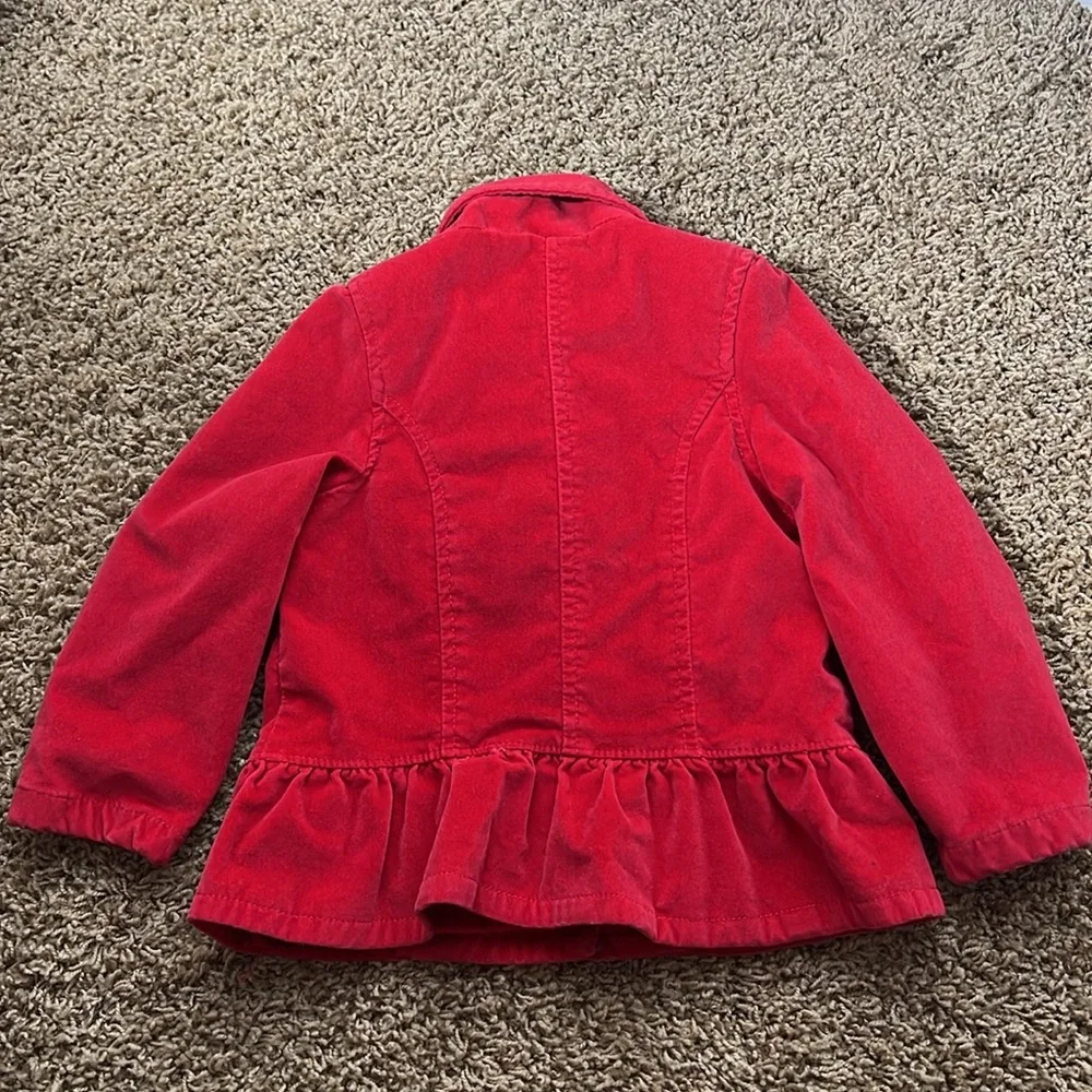 Baby Gap Red Velour Holiday Jacket Size 3‎ Toddler